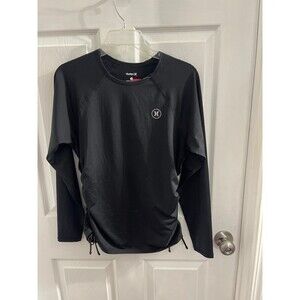 Hurley UPF 50+ Long Sleeve Rash Guard Black Size M New With Tag